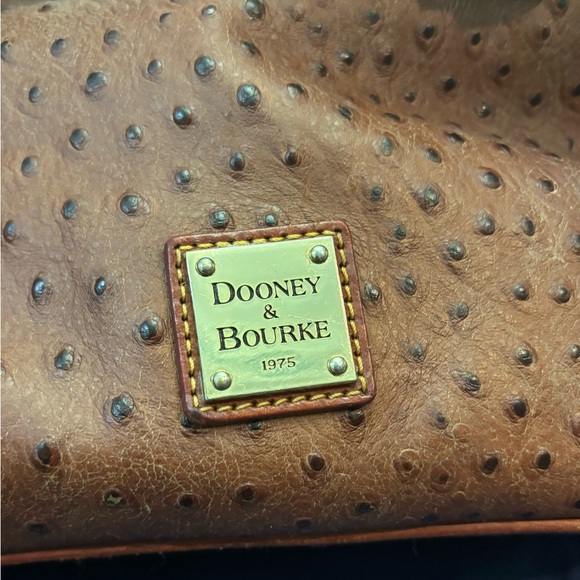 Dooney & Bourke Cognac Ostrich Hobo - Picture 7 of 11